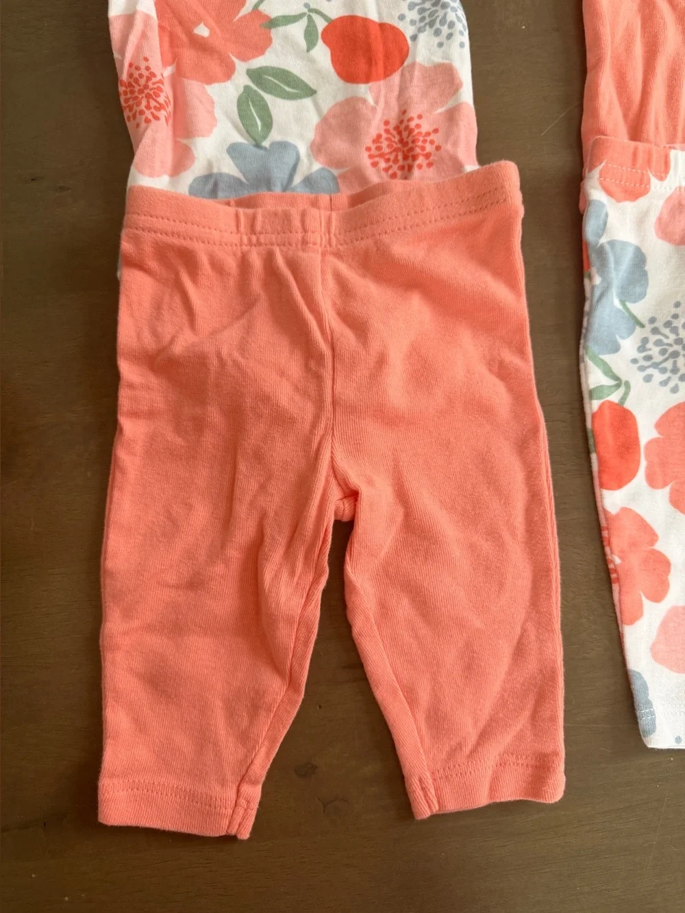Child of Mine by Carter's Baby Girls 0-3M 4pc Bodysuit Pants Set Floral Pear